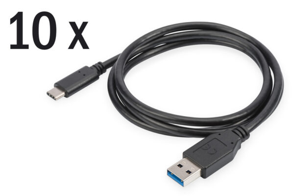 CONFEZIONE 10 CAVI USB 3.0 TIPO C M/M