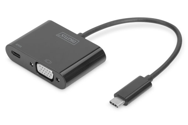 ADATTATORE GRAFICO USB Type-C 4K VGA + USB-C (PD)