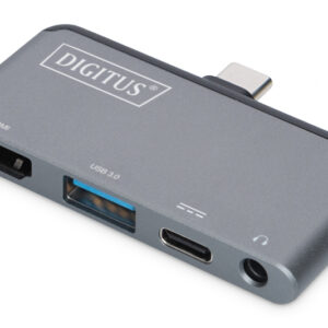 DOCKING STATION USB-C. 4 PORTE HDMI USB 3.0 TIPO C E AUDIO DIGITUS
