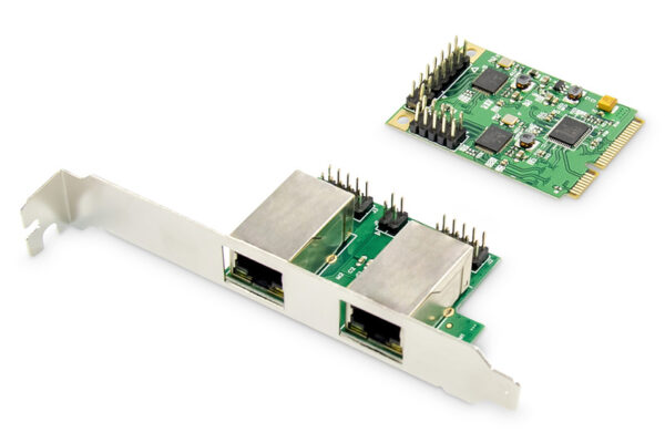 GIGABIT ETHERNET A 2 PORTE MINI PCI EXPRESS CARD SINGLE LANE