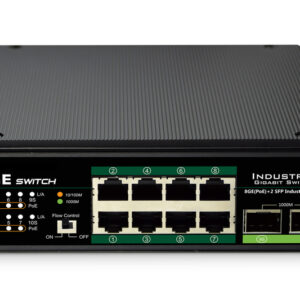 SWITCH INDUSTRIALE 8 PORTE GIGABIT POE CON 2 SFP IEEE802.3af/at