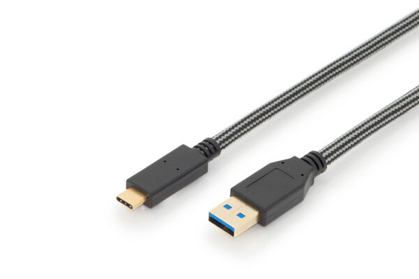 CAVO USB 3.1 GEN 2 10 GBPS TIPO "C" - USB "A" DOPPIA SCHERMATURA GUAINA A RETE MT 1
