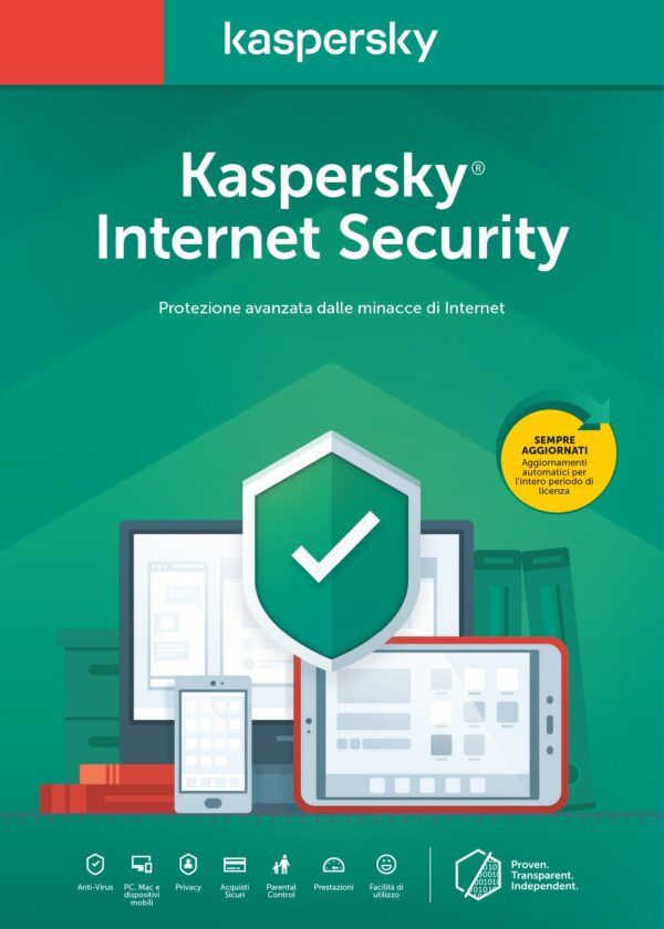 KASPERSKY INTERNET SECURITY 2020 1 UTENTE 1 ANNO ATTACH DEAL  - ACQUISTABILE CONTESTUALMENTE A NOTEBOOK O PC