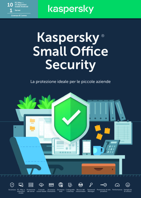 KASPERSKY SMALL OFFICE SECURITY 7.0 1 SERVER - 10 UTENTI - 12 MESI