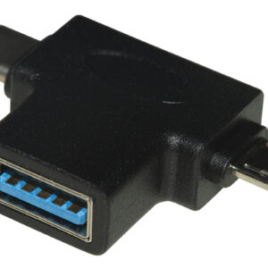 ADATTATORE 3 IN UNO - CONNETTORE USB "A" FEMMINA - MICRO USB MASCHIO - USB-C MASCHIO
