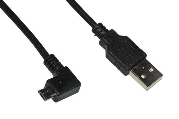 CAVO USB 2.0 "A" DRITTO - MICRO-B ANGOLO A DESTRA MT 2