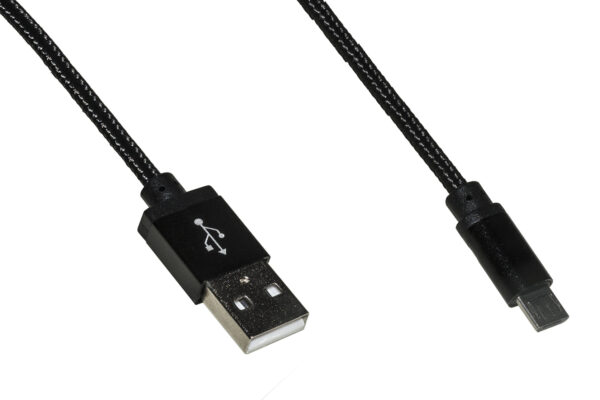 CAVO MICRO USB MT 1 GUAINA INTRECCIATA COLORE NERO