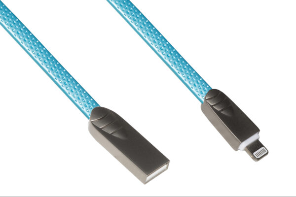 CAVO PIATTO USB - 8 POLI PER IP5 CONNETTORI ZINCATI COLORE BLU