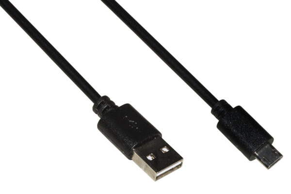 CAVO USB - MICRO USB CON CONNETTORI REVERSIBILI  MT 1 COLORE NERO