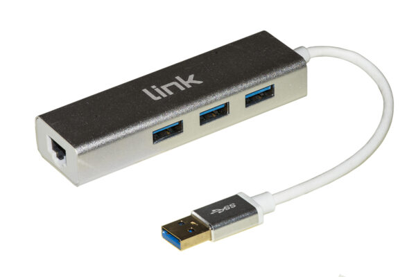ADATTATORE USB 3.0 - RETE RJ45 GIGABIT E 3 PORTE USB 3.0