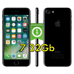 (REFURBISHED) Apple iPhone 7 32Gb Jet Black A10 MN8X2QL/A 4.7" Nero Lucido Originale