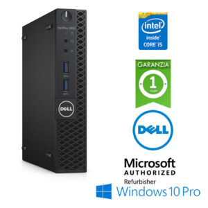 (REFURBISHED) PC Dell Optiplex 3050 USFF Core i5-7500T 2.7GHz 4Gb Ram 128Gb SSD WIFI No ODD Windows 10 Professional