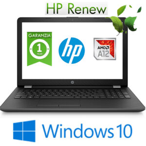 (REFURBISHED) Notebook HP 15-bw018nl AMD A12-9720P 16Gb 256Gb SSD 15.6" HD AMD Radeon 530 4GB Windows 10 HOME