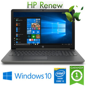 (REFURBISHED) Notebook HP 15-da0102nl Core i3-7020U 2.30GHz 8Gb 1Tb+16Gb SSD 15.6" HD Windows 10 HOME