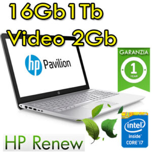 (REFURBISHED) Notebook HP Pavilion 15-ck020nl  i7-8550U 16Gb 1Tb NVIDIA GeForce 940MX 2Gb 15.6" Windows 10 Home
