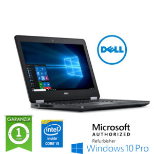 (REFURBISHED) Notebook Dell Latitude E5270 Core i3-6100U 2.3GHz 8Gb 256Gb SSD 12.5" LED WEBCAM Windows 10 Professional