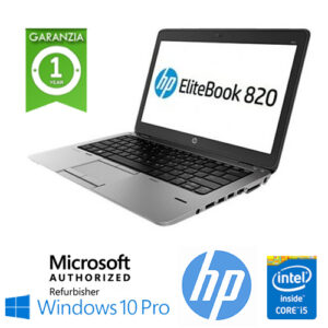 (REFURBISHED) Notebook HP EliteBook 820 G2 Core i5-5300U 8Gb 256Gb SSD 12.5" HD AG LED Windows 10 Professional Leggero