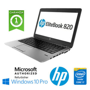 (REFURBISHED) Notebook HP EliteBook 820 G3 Core i5-6200U 2.3GHz 8Gb 256Gb SSD 12.5" HD AG LED Windows 10 Professional