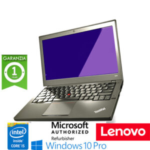 (REFURBISHED) Notebook Lenovo Thinkpad X240 Core i5-4300U 8Gb 180Gb SSD 12.5" Windows 10 Professional LEGGERO