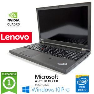 (REFURBISHED) Workstation Lenovo ThinkPad W541 Core i7-4810MQ 2.8GHz 16Gb 180Gb SSD 15.6" Quadro K2100M 2G Windows 10 Pro