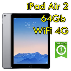 (REFURBISHED) iPad Air 2 64Gb Grigio Siderale WiFi Cellular 4G 9.7" Retina Bluetooth Webcam MGHX2TY/A