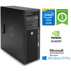 (REFURBISHED) Workstation HP Z420 Xeon Quad Core E5-1620 3.6GHz 16Gb 500Gb DVD-RW Nvidia Quadro 600 1Gb Windows 10 Pro.