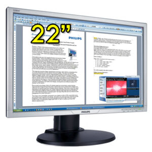 (REFURBISHED) Monitor LCD 22 Pollici Philips 220BW Wide VGA DVI Multimediale Nero/Argento