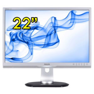 (REFURBISHED) Monitor PC LCD 22 Pollici Philips 220P Wide VGA DVI PIVOT Multimediale Nero/Argento