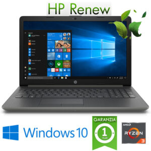 (REFURBISHED) Notebook HP 15-db1064nl AMD Ryzen3-3200U 2.6GHz 8Gb 256Gb SSD 15.6" HD BV LED DVD-RW Windows 10 HOME
