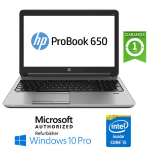 (REFURBISHED) Notebook HP ProBook 650 G1 Core i5-4310M 8Gb 256Gb SSD 15.6" HD Windows 10 Professional