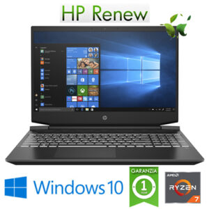 (REFURBISHED) Notebook HP Pavilion Gaming 15-ec0022nl R7-3750H 16Gb 512Gb SSD 15.6" NVIDIA GeForce GTX 1650 4GB Win. 10 HOME