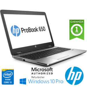 (REFURBISHED) Notebook HP ProBook 650 G2 Core i5-6300U 8Gb 256Gb SSD 15.6" AG LED DVD-RW Windows 10 Professional