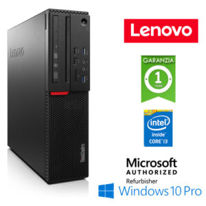 (REFURBISHED) PC Lenovo ThinkCentre M800 Core i3-6100 3.7GHz 8Gb Ram 500Gb DVD-RW Windows 10 Professional SFF