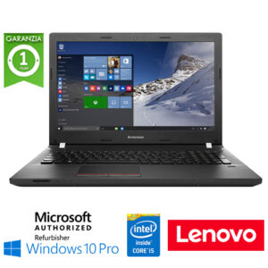 (REFURBISHED) Notebook Lenovo E51-80 Core i5-6200U 2.3GHz 8Gb 256Gb SSD 15.6" DVD-RW Windows 10 Professional