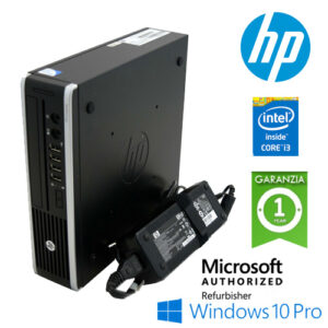 (REFURBISHED) PC HP 8300 Elite USDT Core i3-3220 3.3GHz 4Gb Ram 160Gb DVD Piccolo Leggero Windows 10 Professional