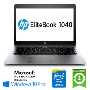 (REFURBISHED) Notebook HP EliteBook Folio 1040 G2 Intel Core i7-5600U 2.6GHz 8Gb 180Gb SSD 14" Windows 10 Professional