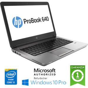 (REFURBISHED) Notebook HP ProBook 640 G2 Core i5-6200U 2.3GHz 8Gb 256Gb SSD 14" DVD-RW Windows 10 Professional