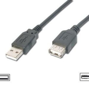 CAVO PROLUNGA USB MT. 5 - CONNETTORI "A" MASCHIO-FEMMINA CERTIFICATO USB 2.0 - COLORE NERO