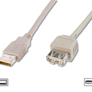 CAVO PROLUNGA USB MT. 5 - CONNETTORI "A" MASCHIO-FEMMINA CERTIFICATO USB 2.0