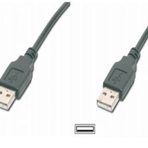 CAVO USB MT. 3 - CONNETTORI USB TIPO "A" MASCHIO/MASCHIO CERTIFICATO USB 2.0 COLORE NERO
