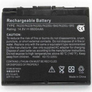 Batteria compatibile. 12 celle - 14.4 / 14.8 V - 6600 mAh - 96 Wh - colore NERO - peso 640 grammi circa - dimensioni STANDARD.